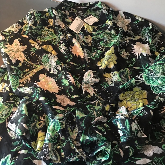 Chiffon/silk sheer blouse - Picture 2 of 3